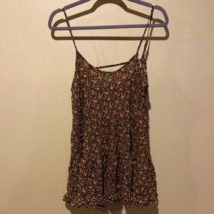 Floral sun dress with scoop back